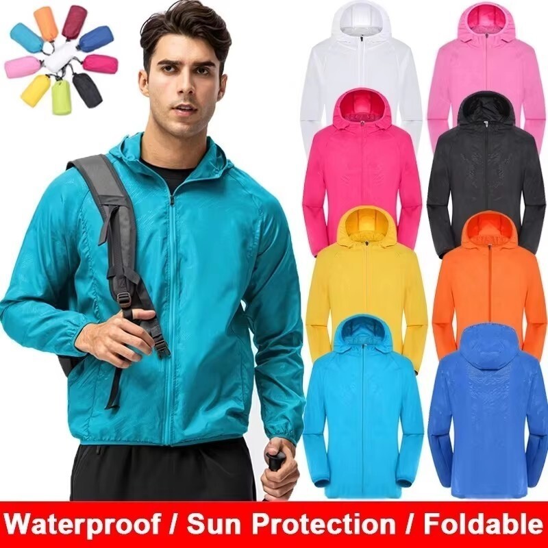 Women'S Fashion Rain Jacket - ผู้ชายผู้หญิงเสื้อกันน้ำเสื้อกันลมผู้หญิงป้องกันแสงแดดเสื้อผ้าตกปลาเสื้อกันฝนเสื้อโค้ทแคมป์ปิ้งเสื้อกันน้ำ