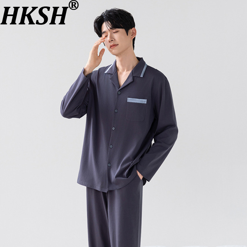 Women Fashion Style - ชุดเสื้อผ้าลำลองผ้าใยไผ่ผสมฝ้าย แขนยาว กางเกงขายาว สำหรับผู้ชายและผู้หญิง สไตล์เกาหลี แฟชั่นอินเทรนด์