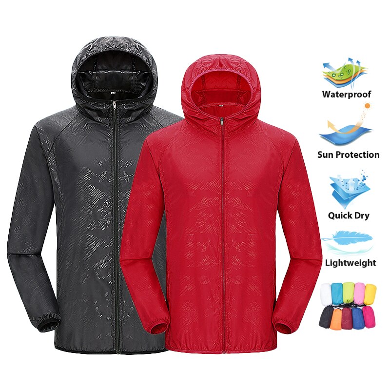 Women'S Fashion Rain Jacket - LNGXO Unisex เดินป่าเสื้อแจ็คเก็ตผู้ชายผู้หญิงกันน้ํา Quick Dry Camping