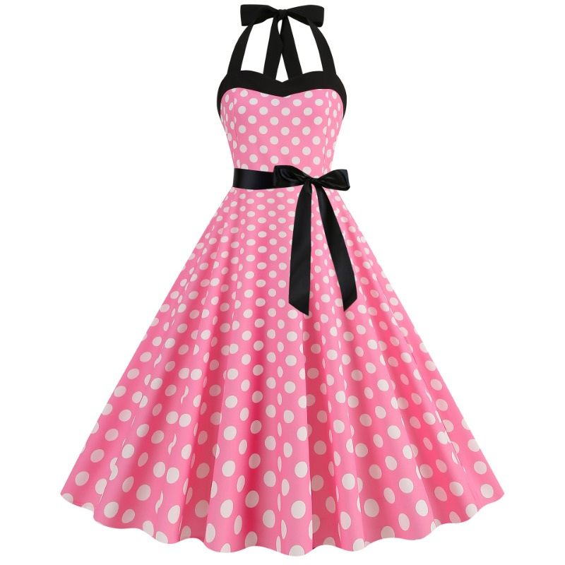 Women'S Fashion Of The 50S - ชุดเดรสลายจุดสไตล์เฮปเบิร์น ย้อนยุค 50s 60s สำหรับผู้หญิง ดีไซน์หรูหรา