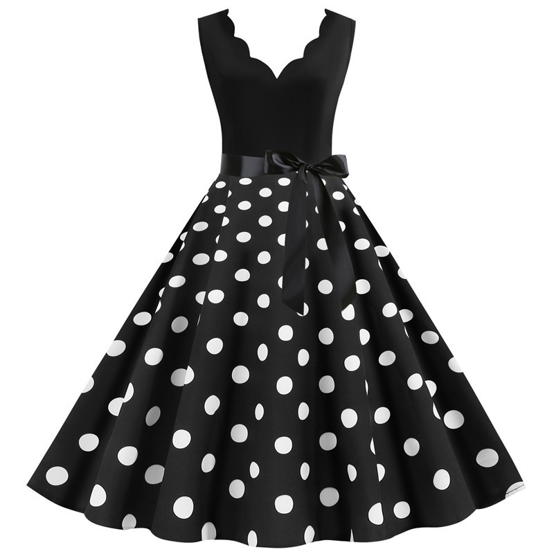 Women'S Fashion Of The 50S - ผู้หญิง Retro ฤดูร้อนชุด 50s 60s V