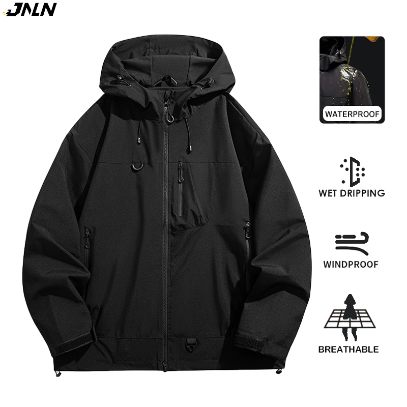 Women'S Fashion Rain Jacket - JNLN ยูนิเซ็กส์กันน้ำเสื้อกันลมกีฬากลางแจ้งกันลมแจ็คเก็ตชั้นเดียวผู้ชายผู้หญิงเดินป่าปีนเขาเดินป่าเสื้อกันฝน