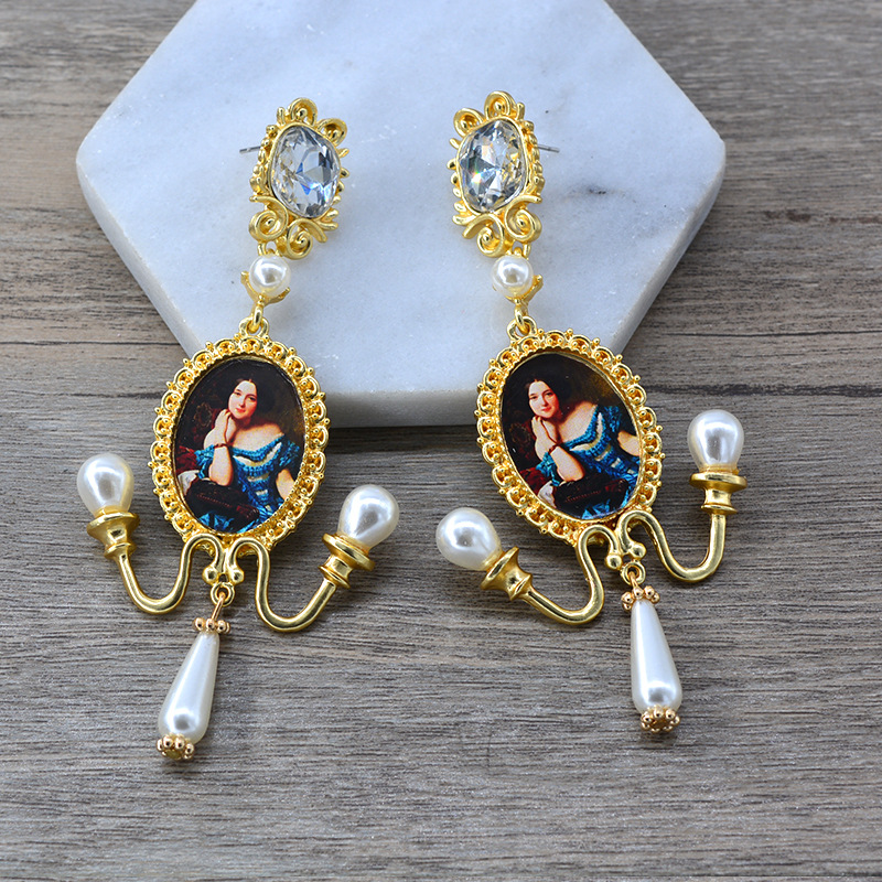 Women'S Fashion Victorian Era - ยุควิคตอเรีย Vintage Court สไตล์เครื่องประดับสําเนา Queen Portrait