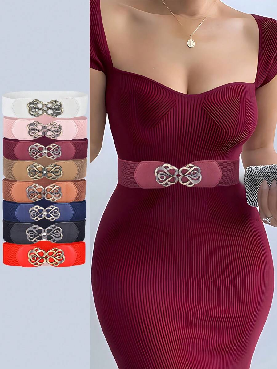 Women'S Fashion Of The 50S - เข็มขัดยางยืดแบบกว้างสไตล์วินเทจ 50s 1 ชิ้น, เข็มขัดรัดเอวคลาสสิกขนาดพลัสไซส์ เหมาะสำหรับสวมใส่ในชีวิตประจำวันของผู้หญิง