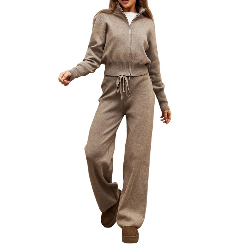 Women'S Fashion Quarter Zip - เสื้อสตรีคอปก แขนยาว ซิป ¼ ตัว แบบลำลอง