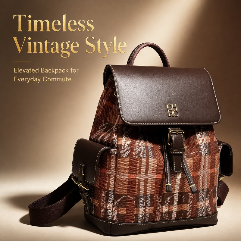 Women Fashion Style - กระเป๋าเป้ CHHC แฟชั่นสีสันสดใส สไตล์พรีปปี้อเนกประสงค์ เหมาะสำหรับนักเรียน นักศึกษา
