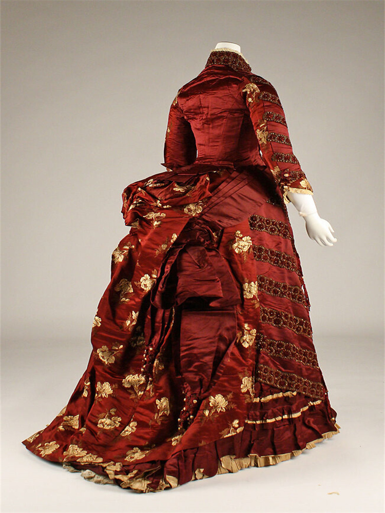 Women'S Fashion Victorian Era - ชุดเดรสสไตล์วิคตอเรียนสีแดงยุค 1890 แบบเอ็ดเวอร์ด ดีไซน์แบบเดรสเดินเล่นในวันกลางวัน แฟชั่นโกธิค ชุดราตรีหรูหราสไตล์ยุคจอร์เจียน