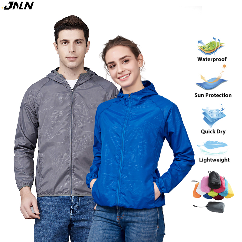 Women'S Fashion Rain Jacket - JNLN Unisex เสื้อแจ็คเก็ตเดินป่าผู้ชายผู้หญิงกันน้ํา Quick Dry Camping