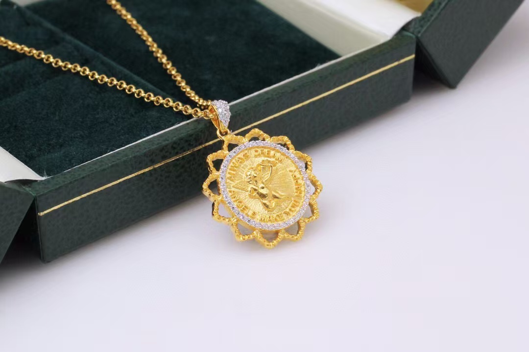 Women'S Fashion Victorian Era - สร้อยคอเงินแท้ 925 สไตล์ยุควิกตอเรีย พร้อมจี้เหรียญโรมันโบราณสำหรับผู้หญิง จี้รูปคิวปิดและอีรอสสีทอง สร้อยคอวินเทจสำหรับผู้ชายและผู้หญิง
