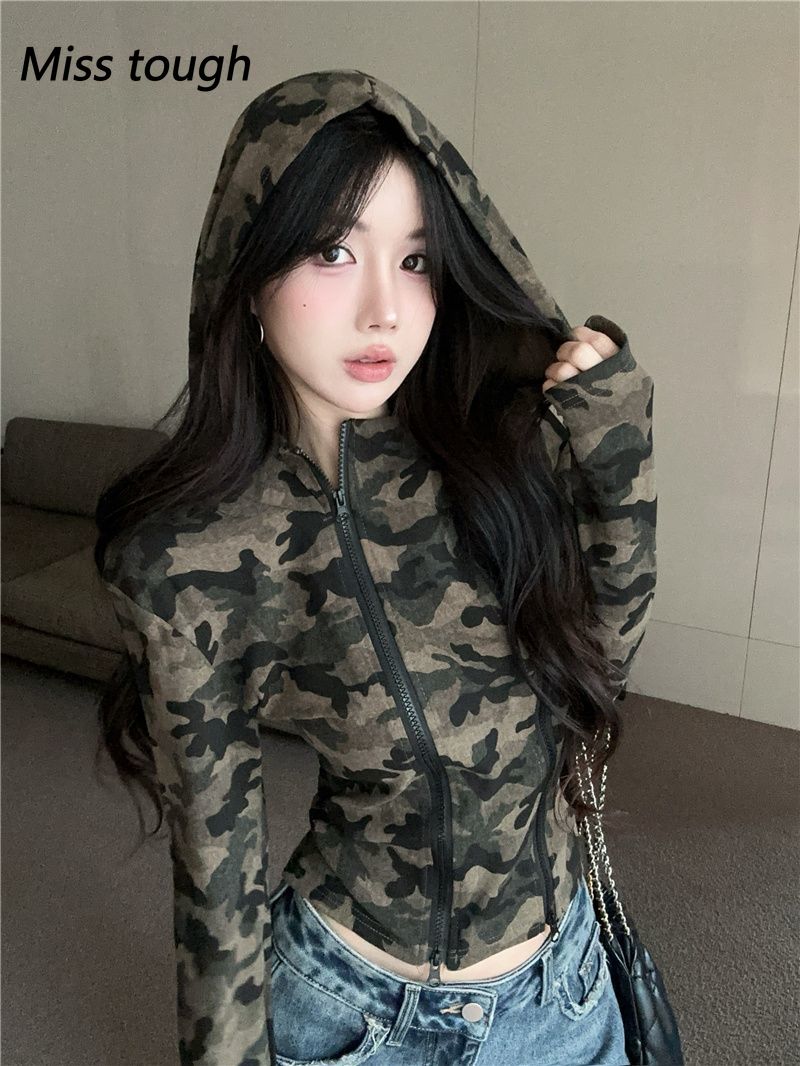ผู้หญิง Camo Zip-up Hoodie Cro - Women'S Fashion Zip Hoodie บทวิจารณ์และราคา