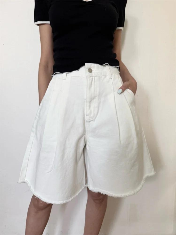 กางเกงยีนส์ขาสั้นทรงหลวมสไตล์  - Women'S Fashion Trousers บทวิจารณ์และราคา
