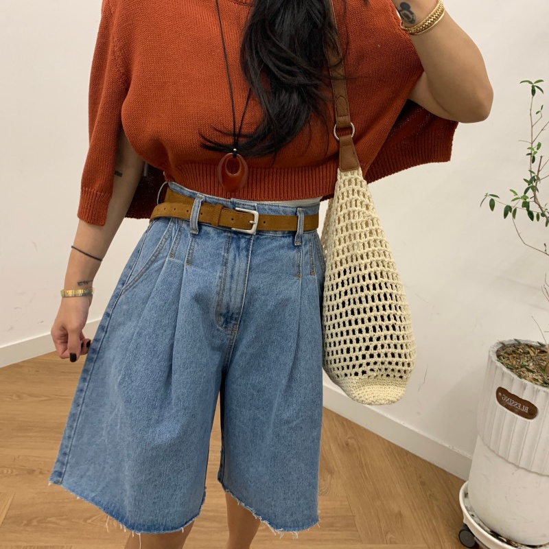 กางเกงยีนส์ขาสั้นทรงหลวมสไตล์  - Women'S Fashion Trousers บทวิจารณ์และราคา