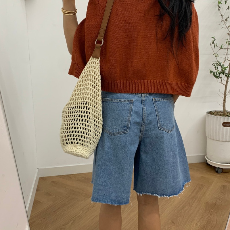 กางเกงยีนส์ขาสั้นทรงหลวมสไตล์  - Women'S Fashion Trousers บทวิจารณ์และราคา
