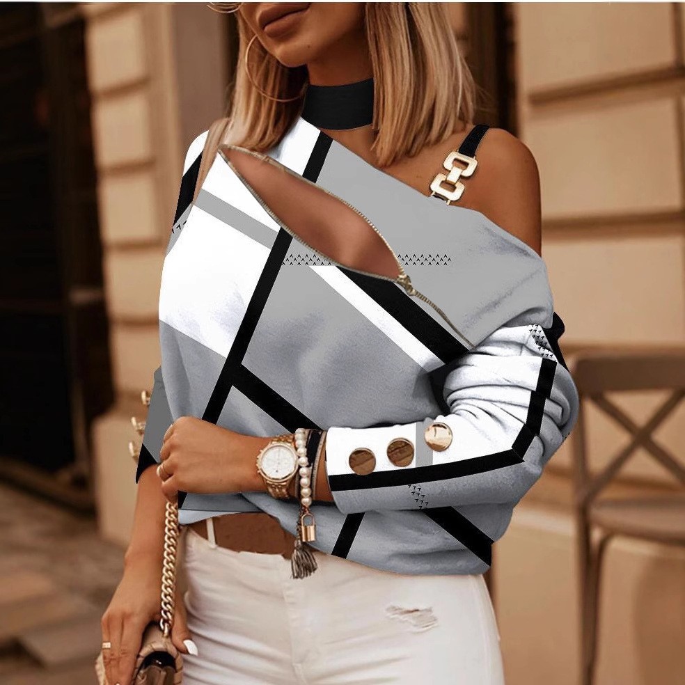 เสื้อเบลาส์เปิดไหล่สำหรับผู้หญ - Women Fashion Style บทวิจารณ์และราคา
