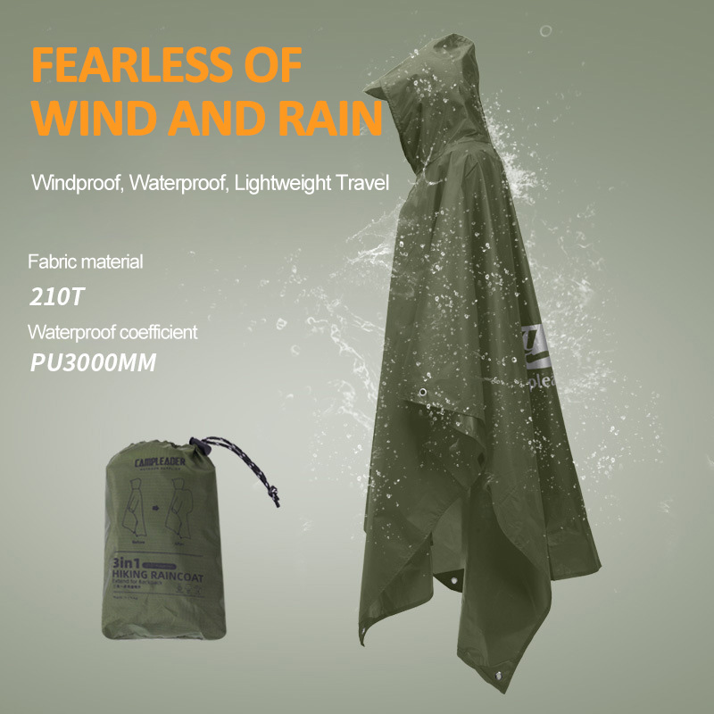 3 In 1 เสื้อกันฝนกลางแจ้งHoode - Women'S Fashion Rain Jacket บทวิจารณ์และราคา