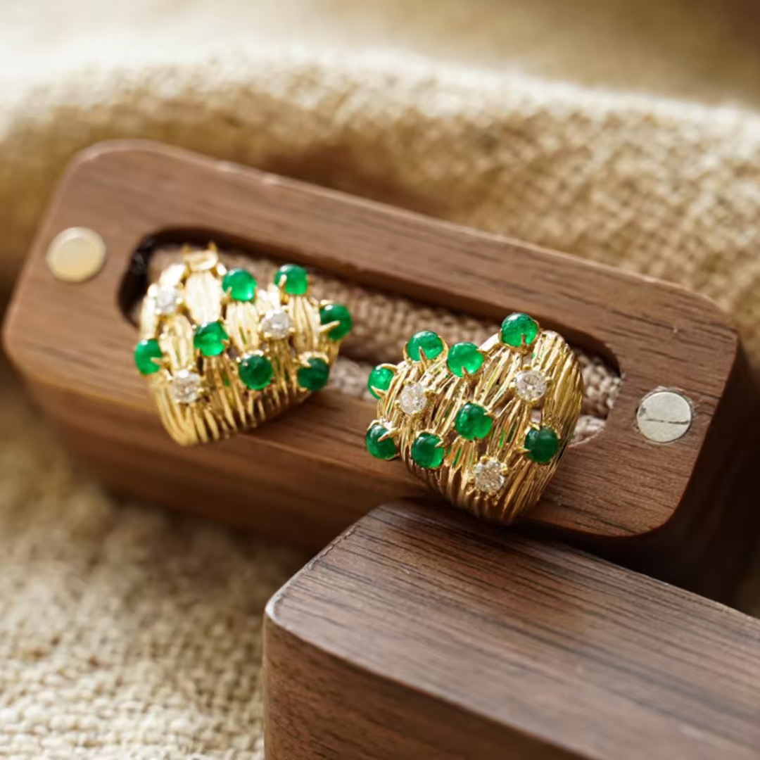 Retro14K Gold Filled Emerald D - Women'S Fashion Victorian Era บทวิจารณ์และราคา