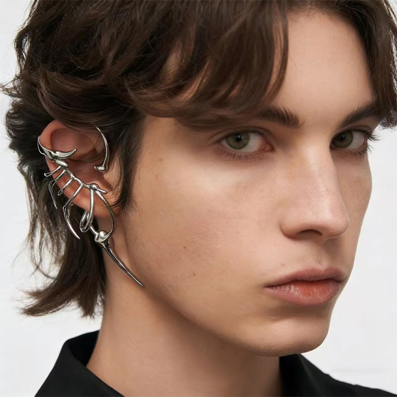ต่างหูแบบหนีบสไตล์โครงกระดูกสุ - Women'S Fashion Edgy บทวิจารณ์และราคา