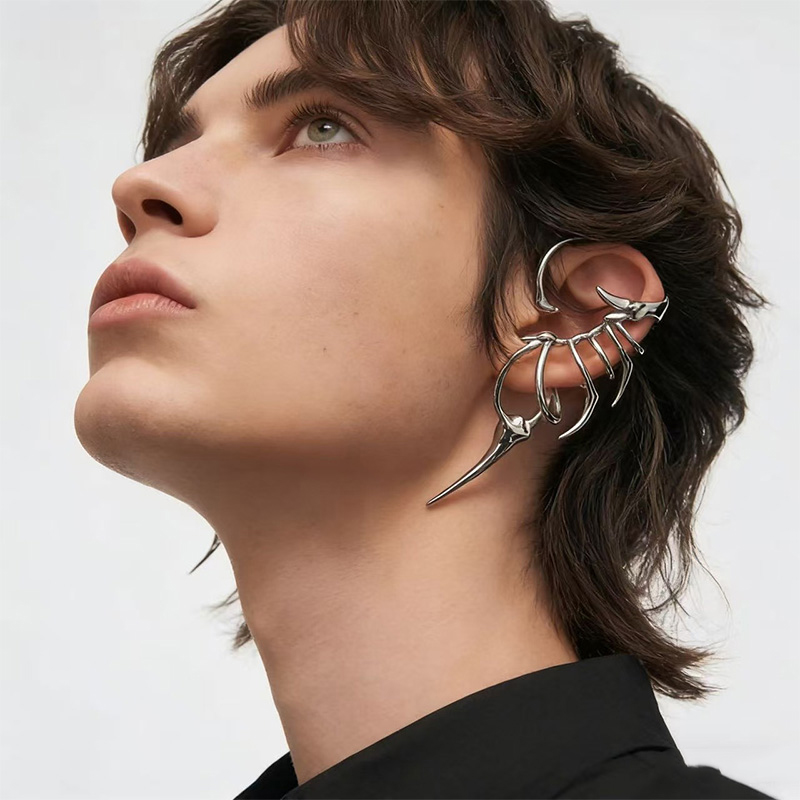 ต่างหูแบบหนีบสไตล์โครงกระดูกสุ - Women'S Fashion Edgy บทวิจารณ์และราคา