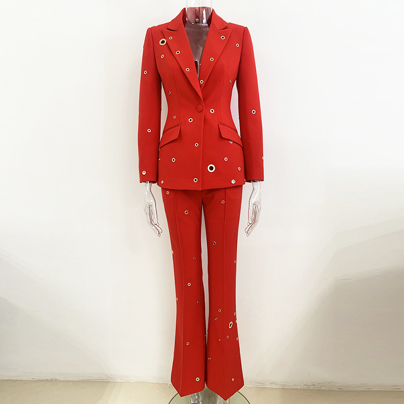 ชุดสูทสองชิ้นแบบกระดุมเดี่ยว ผ - Women Fashion Usa บทวิจารณ์และราคา