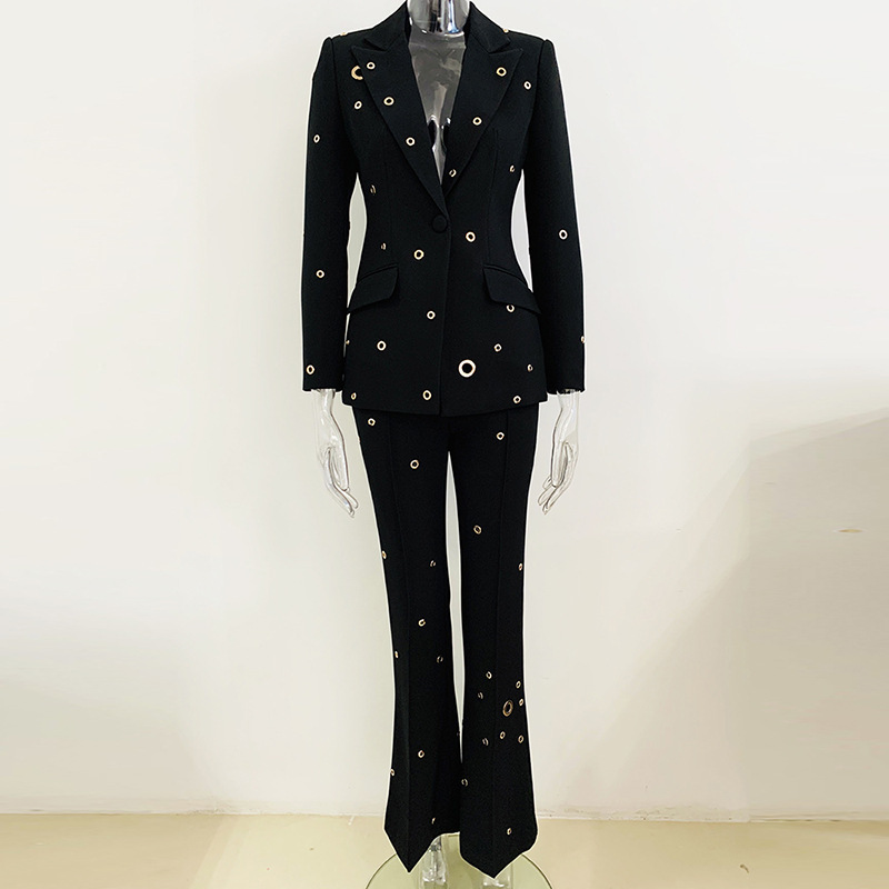 ชุดสูทสองชิ้นแบบกระดุมเดี่ยว ผ - Women Fashion Usa บทวิจารณ์และราคา