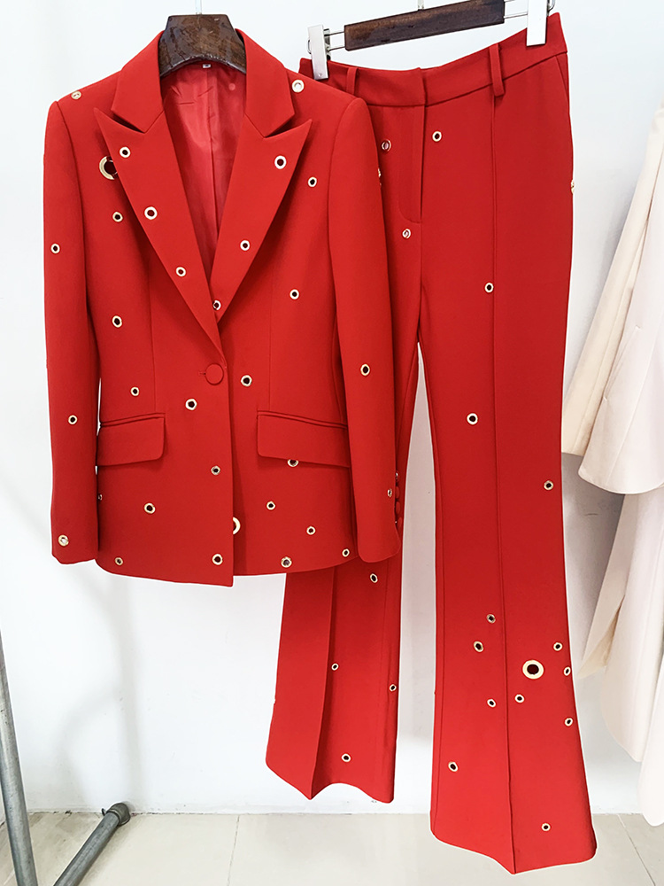 ชุดสูทสองชิ้นแบบกระดุมเดี่ยว ผ - Women Fashion Usa บทวิจารณ์และราคา
