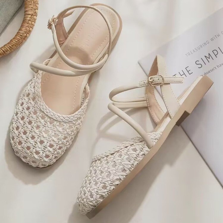 รองเท้าแตะแบบปิดสไตล์ฝรั่งเศสส - Women Fashion Heels บทวิจารณ์และราคา