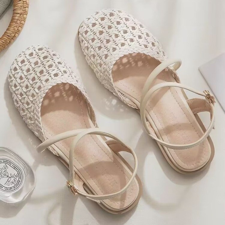 รองเท้าแตะแบบปิดสไตล์ฝรั่งเศสส - Women Fashion Heels บทวิจารณ์และราคา