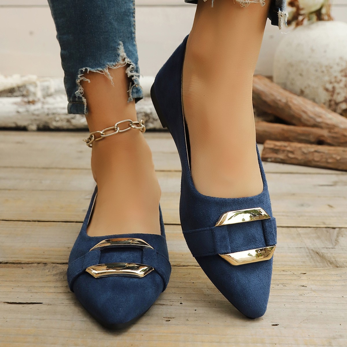 รองเท้าส้นเตี้ยแบบสวม สไตล์ลำล - Women Fashion Heels บทวิจารณ์และราคา