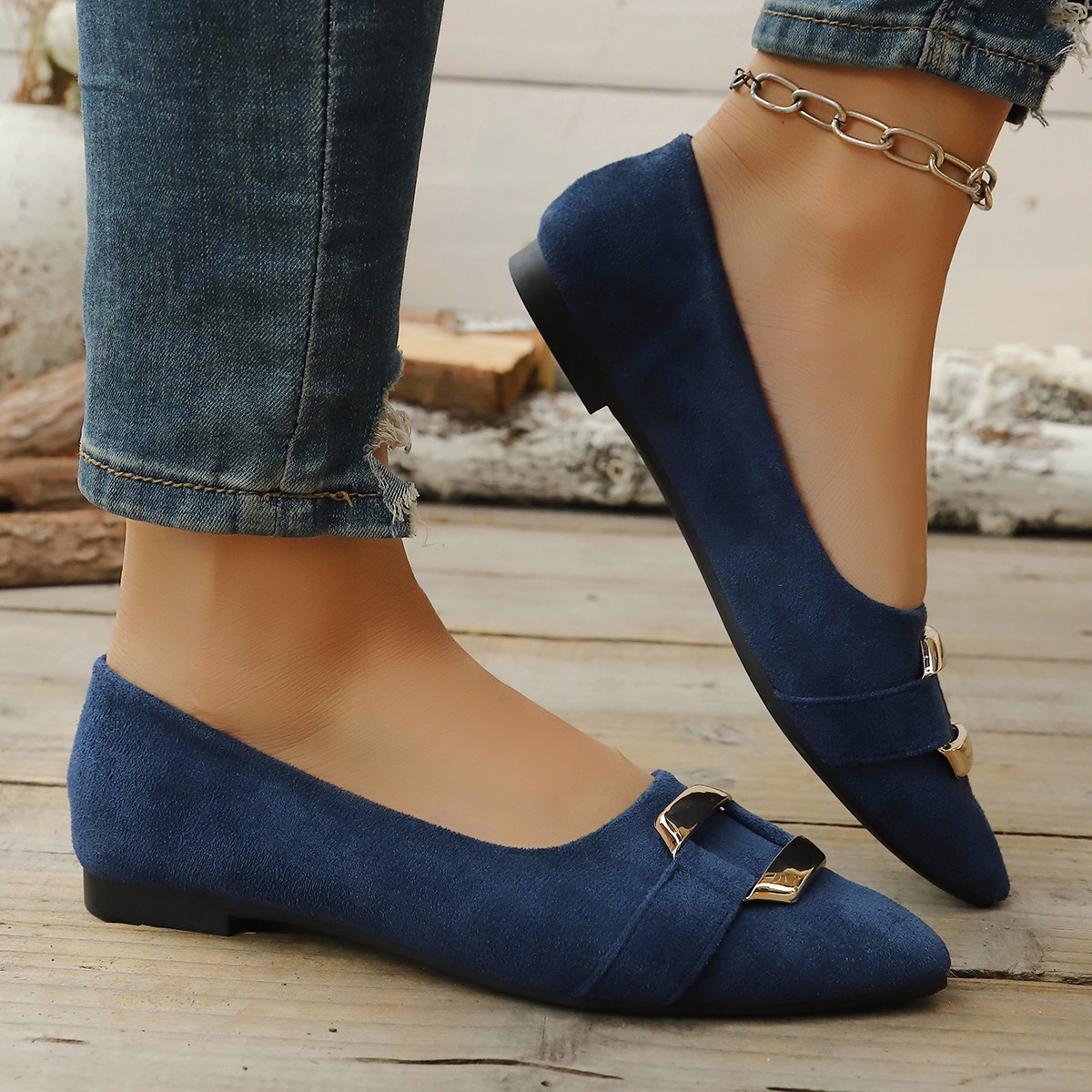 รองเท้าส้นเตี้ยแบบสวม สไตล์ลำล - Women Fashion Heels บทวิจารณ์และราคา
