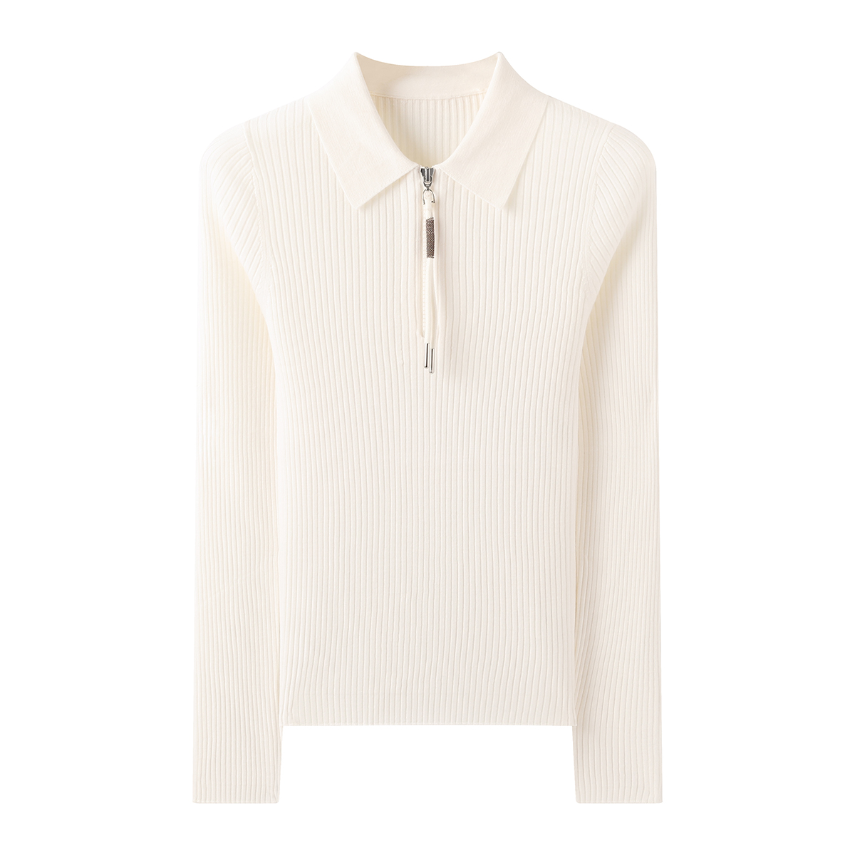 เสื้อสเวตเตอร์โปโลแขนยาวผ้าวูล - Women'S Fashion Quarter Zip บทวิจารณ์และราคา