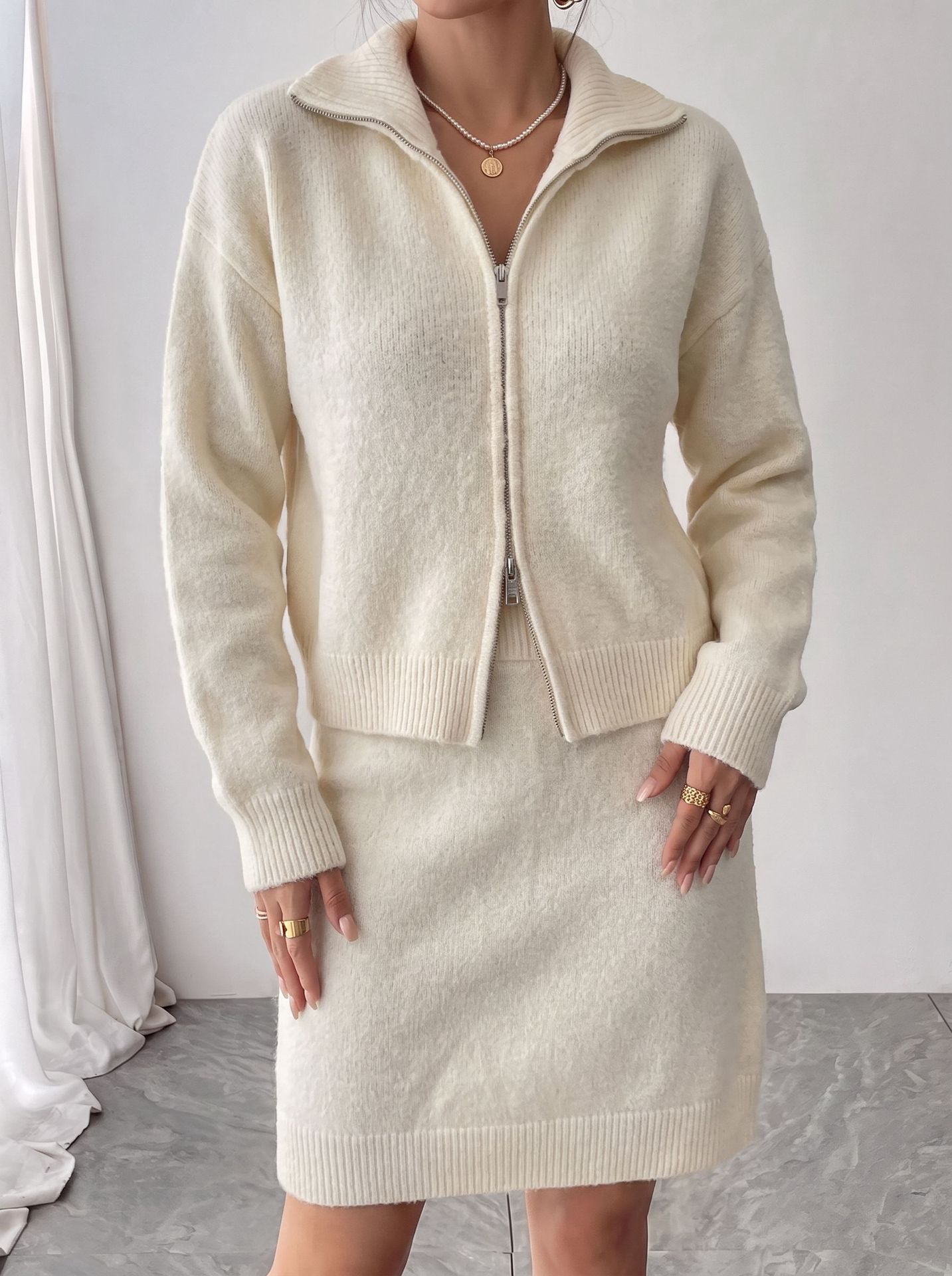 ชุดวอร์มซิปถักนิตติ้งสุดหรูสำห - Women'S Fashion Quarter Zip บทวิจารณ์และราคา