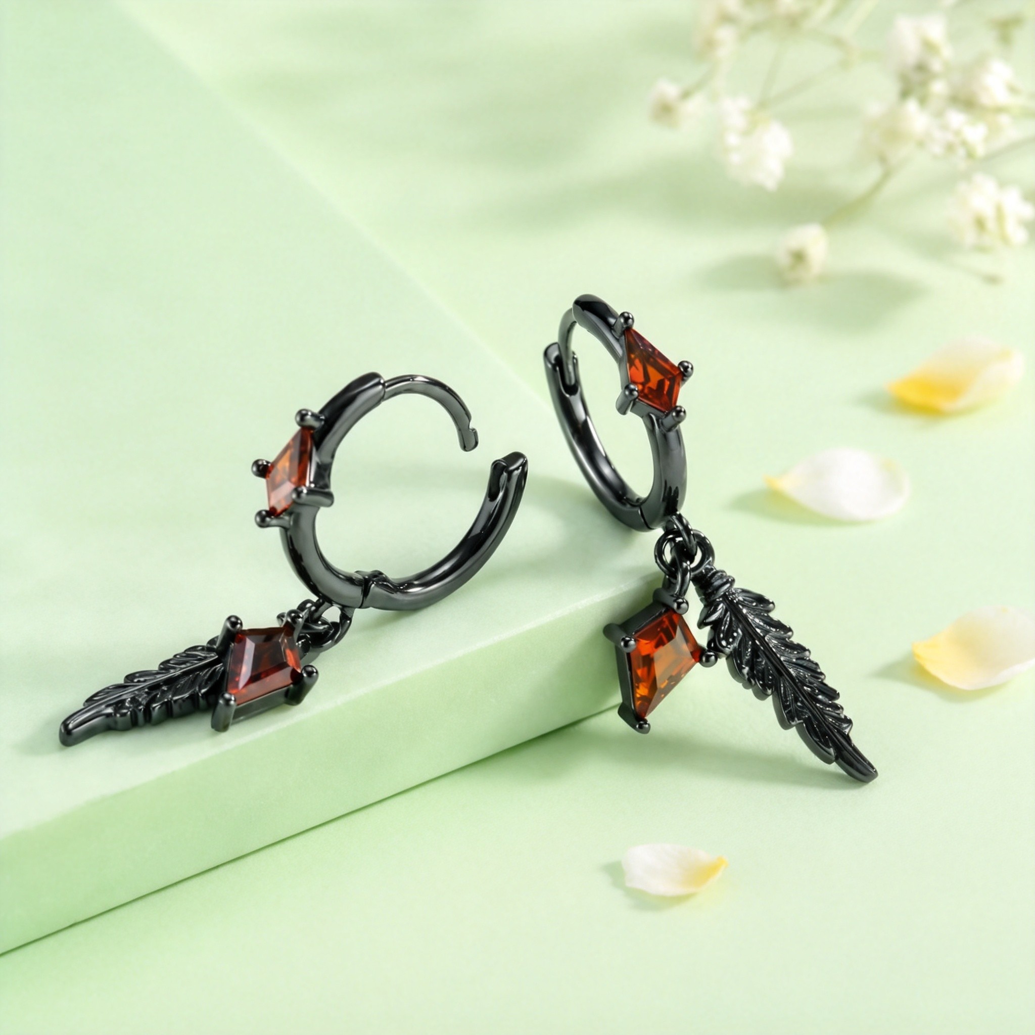 ต่างหูห่วงแบบห้อยประดับเพชรทรง - Women'S Fashion Edgy บทวิจารณ์และราคา