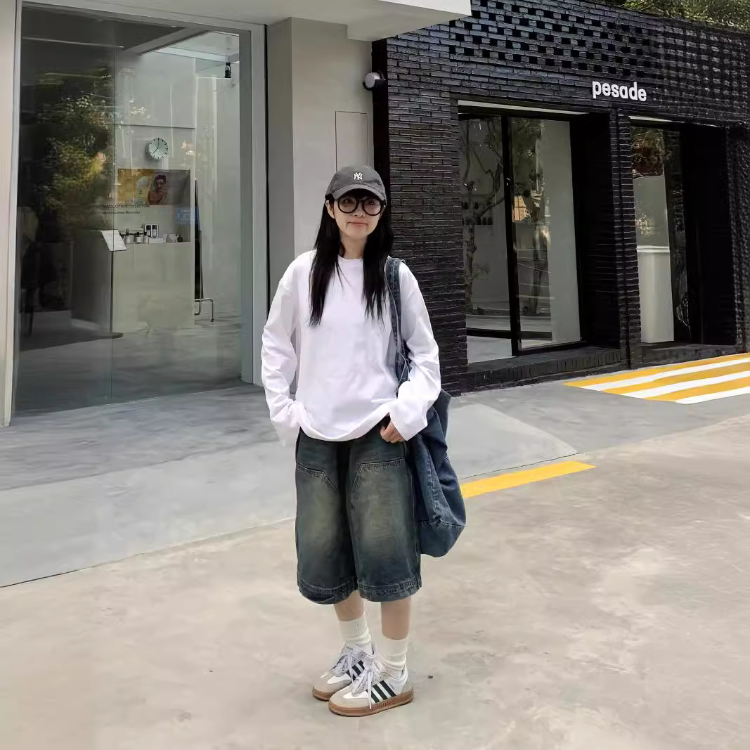 กางเกงยีนส์ขาสั้นทรงหลวมสไตล์ว - Women'S Fashion Trousers บทวิจารณ์และราคา
