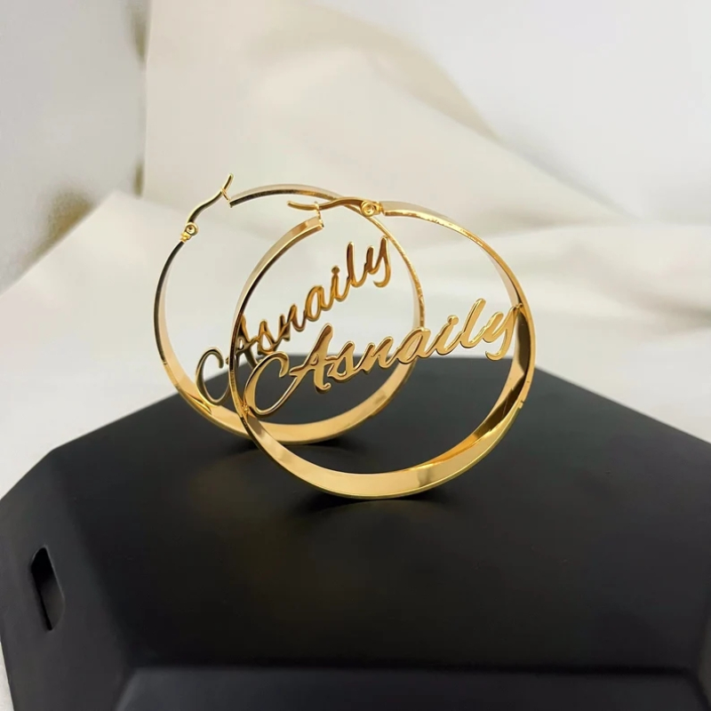 ต่างหูชื่อสั่งทำพิเศษ ชุบทอง 1 - Women Fashion Name Ideas บทวิจารณ์และราคา