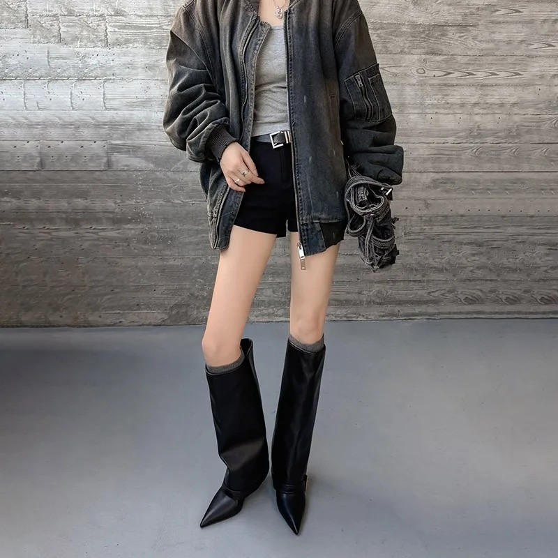 รองเท้าบูทสูงถึงเข่าสำหรับผู้ห - Women'S Fashion Trousers บทวิจารณ์และราคา