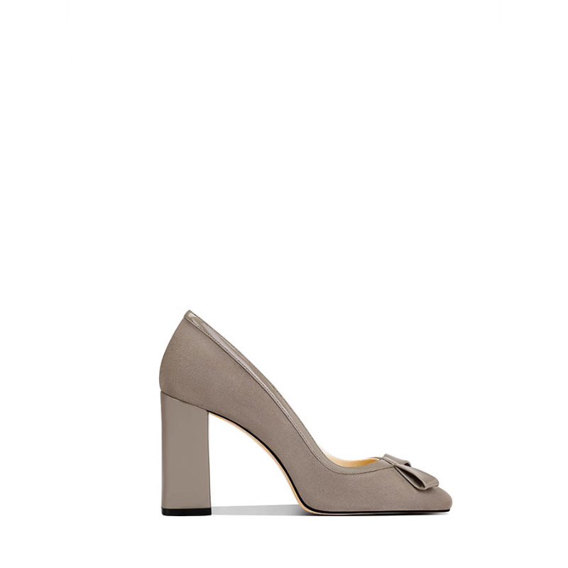 รองเท้าส้นตึกหนังกลับสีกากีสุด - Women'S Fashion Petite บทวิจารณ์และราคา