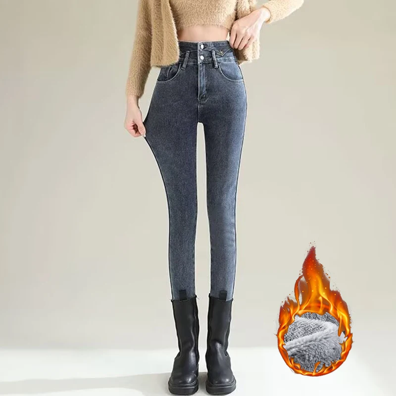 กางเกงยีนส์ขายาวทรงตรงบุขนกำมะ - Women'S Fashion Trousers บทวิจารณ์และราคา