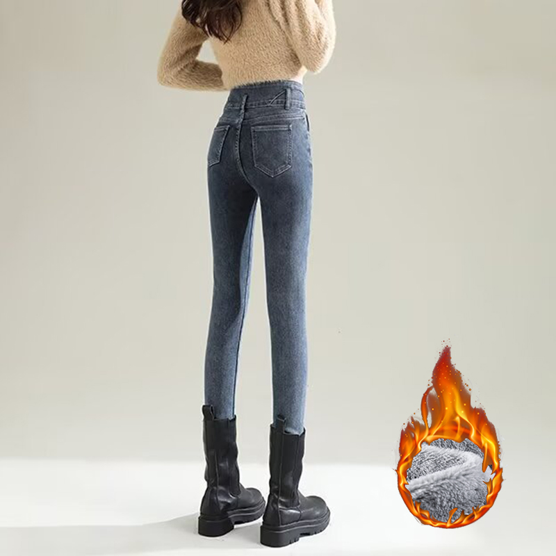 กางเกงยีนส์ขายาวทรงตรงบุขนกำมะ - Women'S Fashion Trousers บทวิจารณ์และราคา
