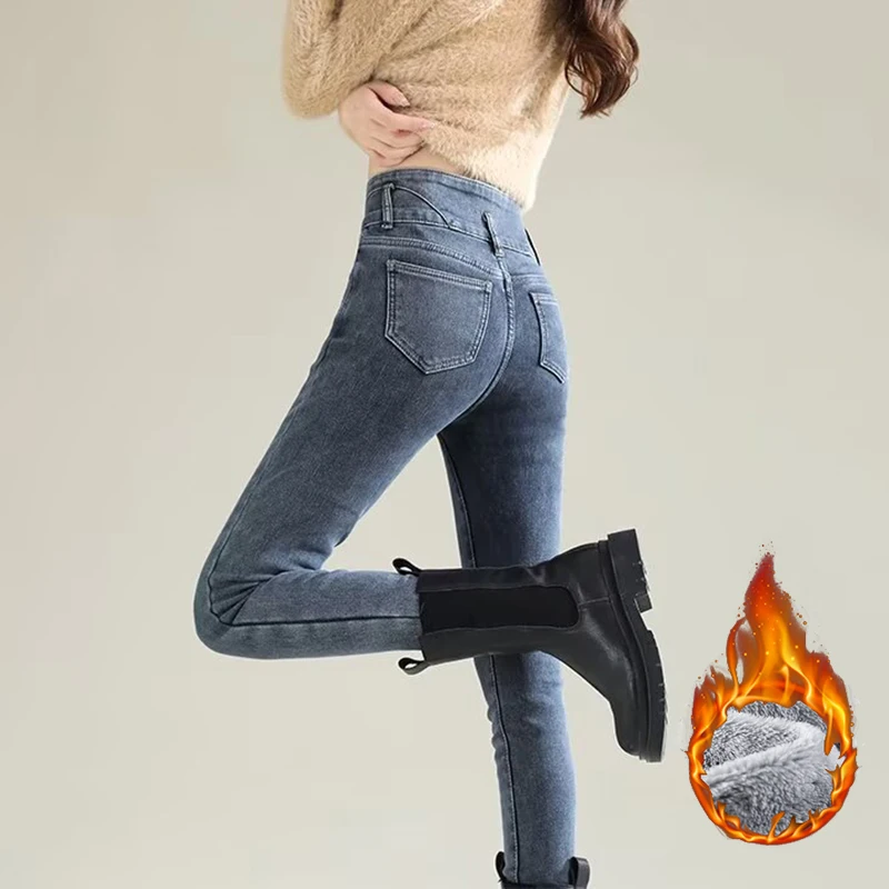 กางเกงยีนส์ขายาวทรงตรงบุขนกำมะ - Women'S Fashion Trousers บทวิจารณ์และราคา