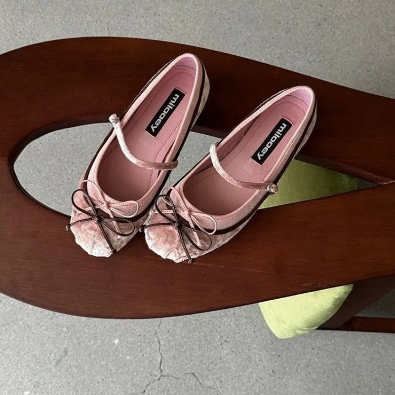 รองเท้าบัลเล่ต์ทรงกลมพื้นเรียบ - Women Fashion Heels บทวิจารณ์และราคา