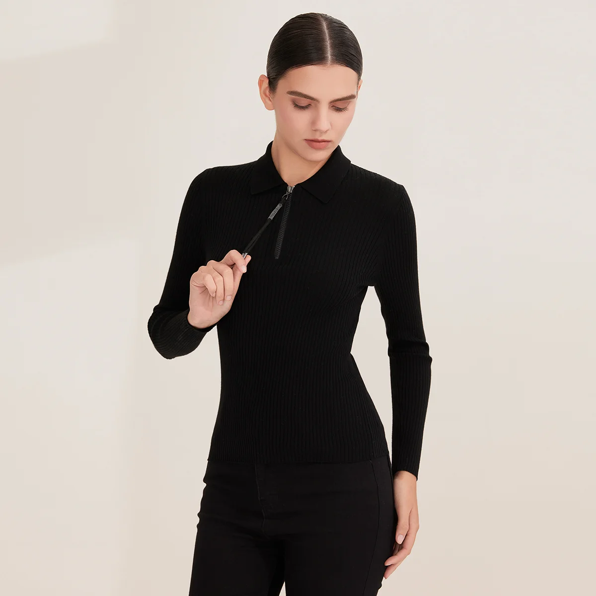 เสื้อสเวตเตอร์ไหมพรมคอเต่า แขน - Women'S Fashion Quarter Zip บทวิจารณ์และราคา