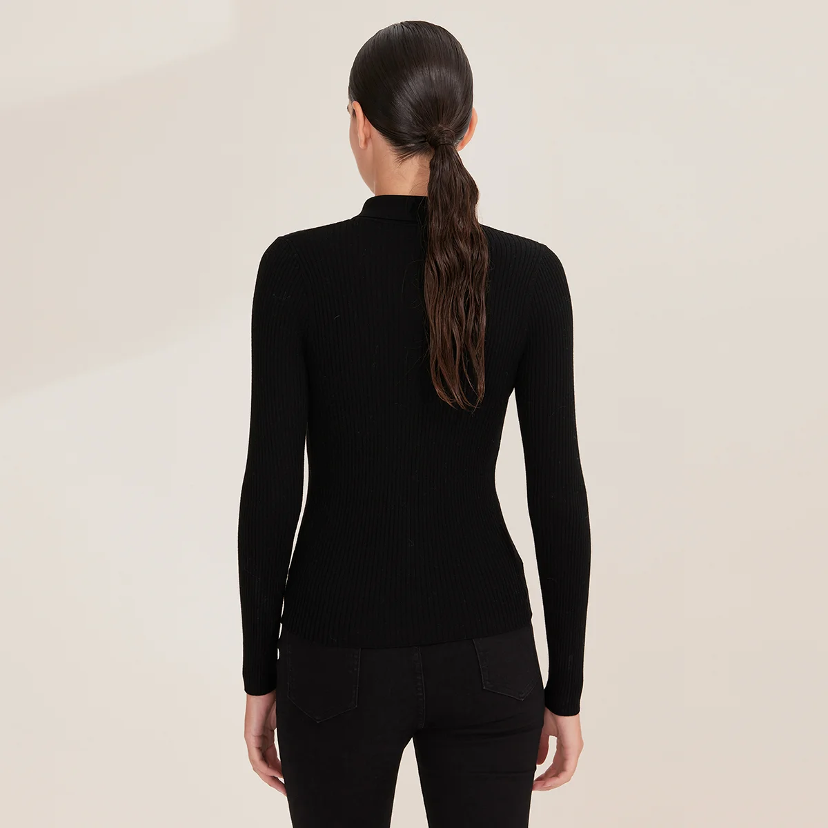 เสื้อสเวตเตอร์ไหมพรมคอเต่า แขน - Women'S Fashion Quarter Zip บทวิจารณ์และราคา
