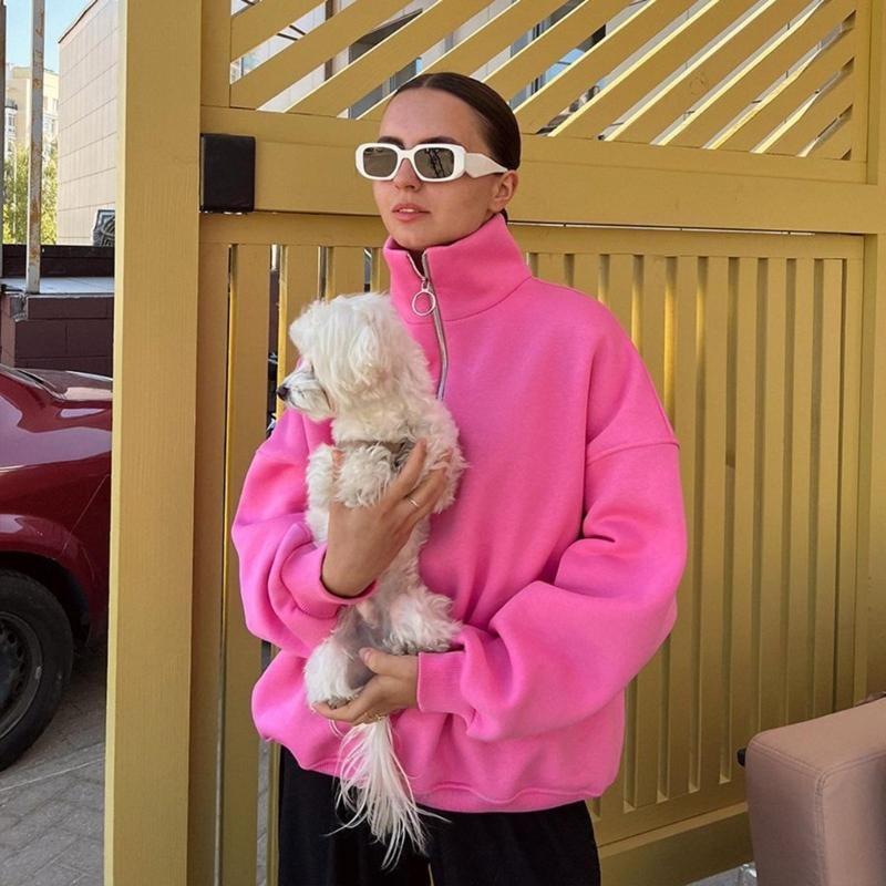 X5XAผู้หญิงแฟชั่นแขนยาวไตรมาสZ - Women'S Fashion Quarter Zip บทวิจารณ์และราคา