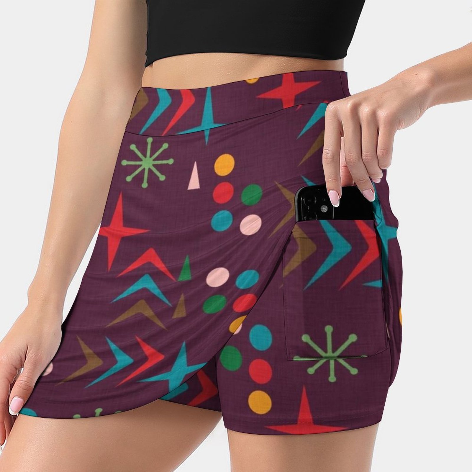 ลายอะตอม สีม่วง Mid Century Mo - Women'S Fashion Of The 50S บทวิจารณ์และราคา