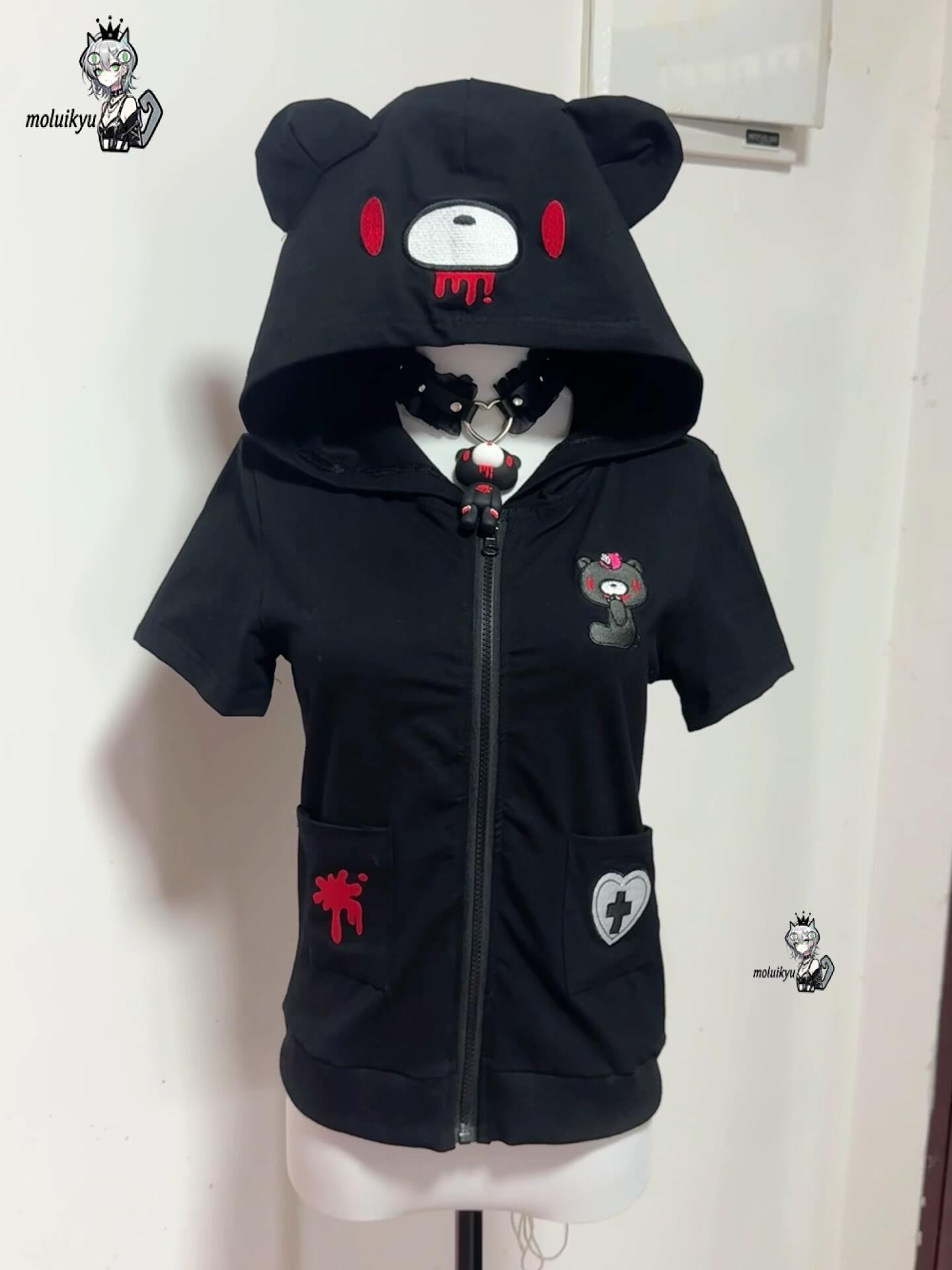 เสื้อฮู้ดดี้อนิเมะน่ารัก แขนสั - Women'S Fashion Zip Hoodie บทวิจารณ์และราคา