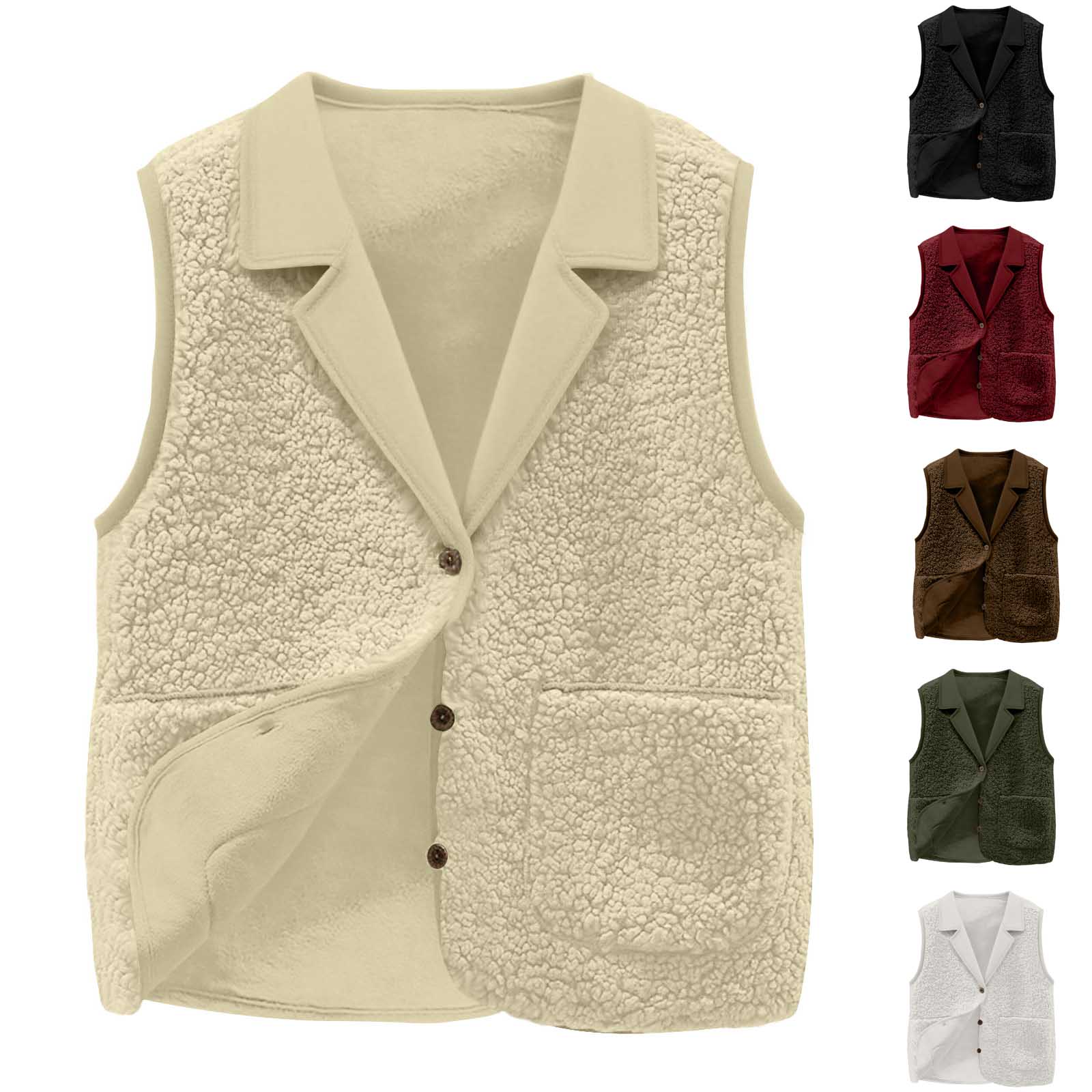 เสื้อกั๊กขนแกะเชอร์ปาสำหรับผู้ - Sherpa Coat Women บทวิจารณ์และราคา