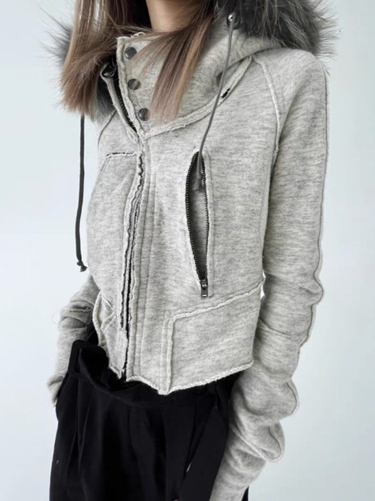 วินเทจแฟชั่นZip Upผู้หญิงเสื้อ - Women'S Fashion Zip Hoodie บทวิจารณ์และราคา