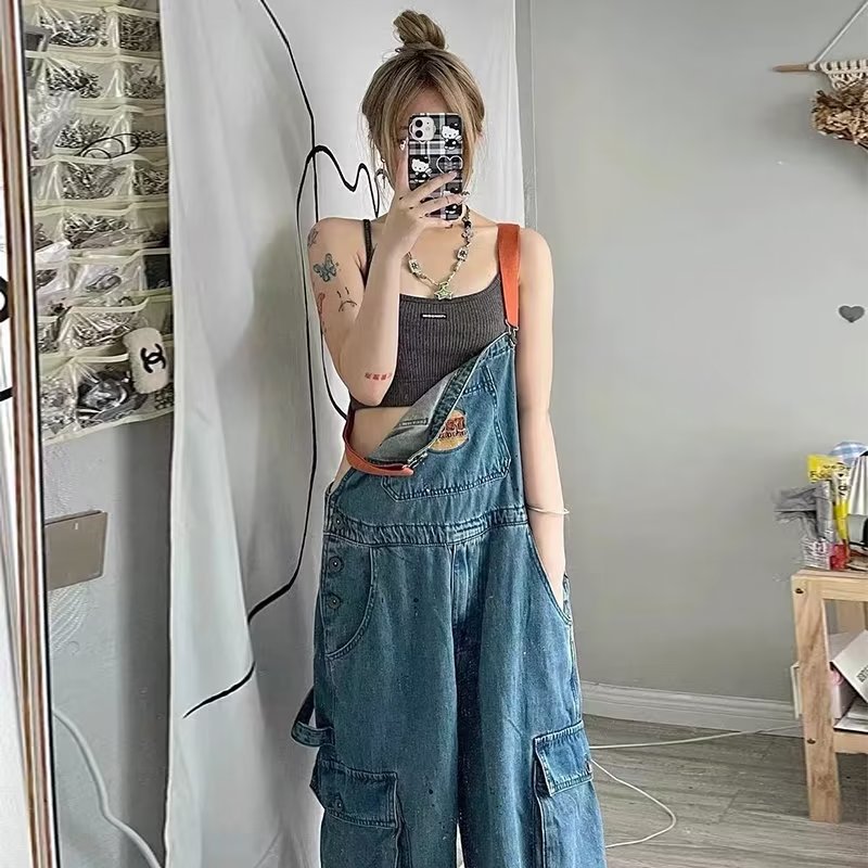 กางเกงยีนส์ทรงหลวมสไตล์เรโทรสำ - Women'S Fashion Trousers บทวิจารณ์และราคา