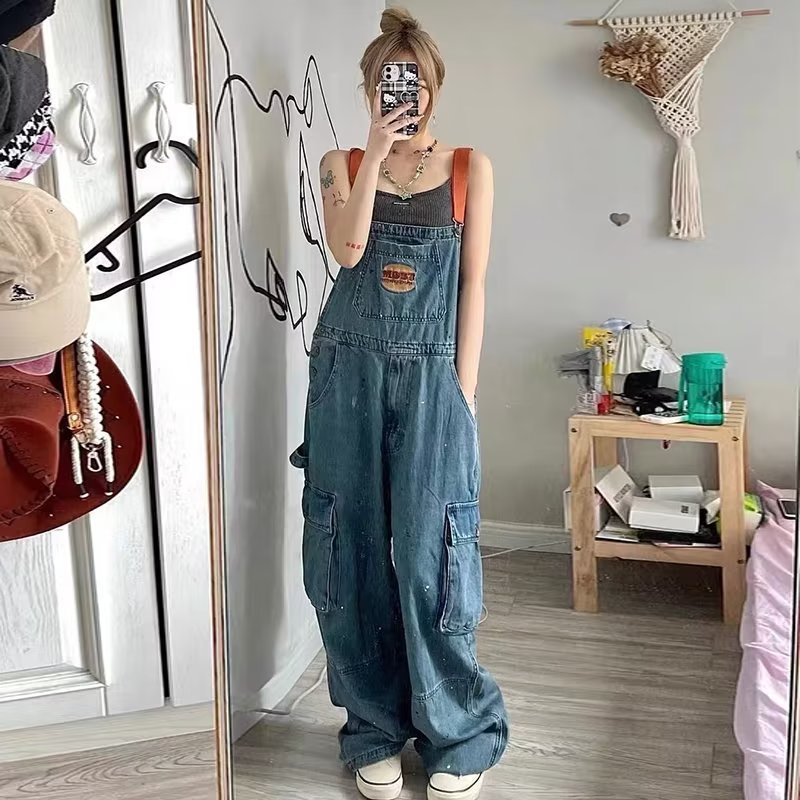 กางเกงยีนส์ทรงหลวมสไตล์เรโทรสำ - Women'S Fashion Trousers บทวิจารณ์และราคา