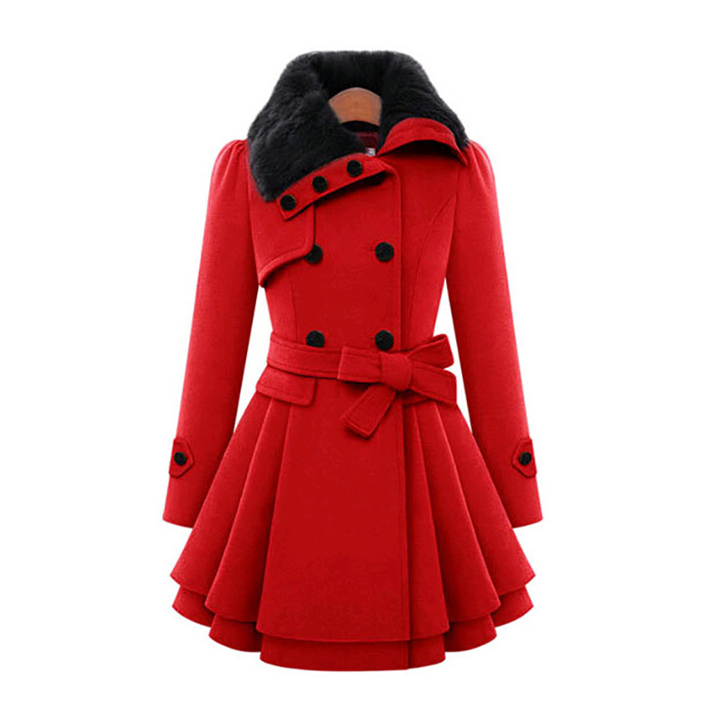 ฤดูหนาวSlimขนสัตว์ยาวSherpaเสื - Sherpa Coat Women บทวิจารณ์และราคา
